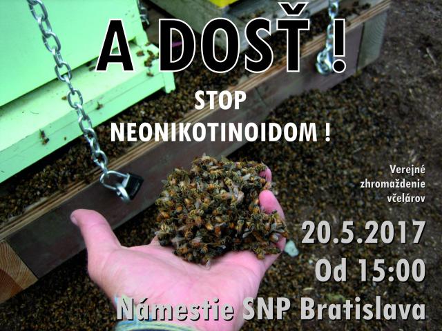 Verejne zhromazdenie vcelarov Namestie SNP Bratislava 20.5.2017 proti postrekom